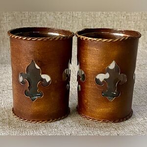 ‼️The Royal Standard SET of 2 Glass Tumblers, with metal vase,‼️